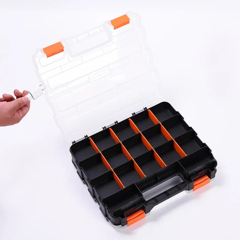 

1pc Multifunctional Plastic Storage Box With Adjustable Compartments, Small Parts Organizer, Electronic Carrying Case, Hardware