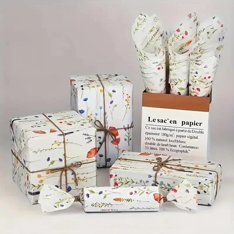 10pcs Tissue Paper Snow Pear Paper Gift Wrapping Paper Flower Bouquet Packaging Paper DIY Handmade Wedding Valentine's Day Gift