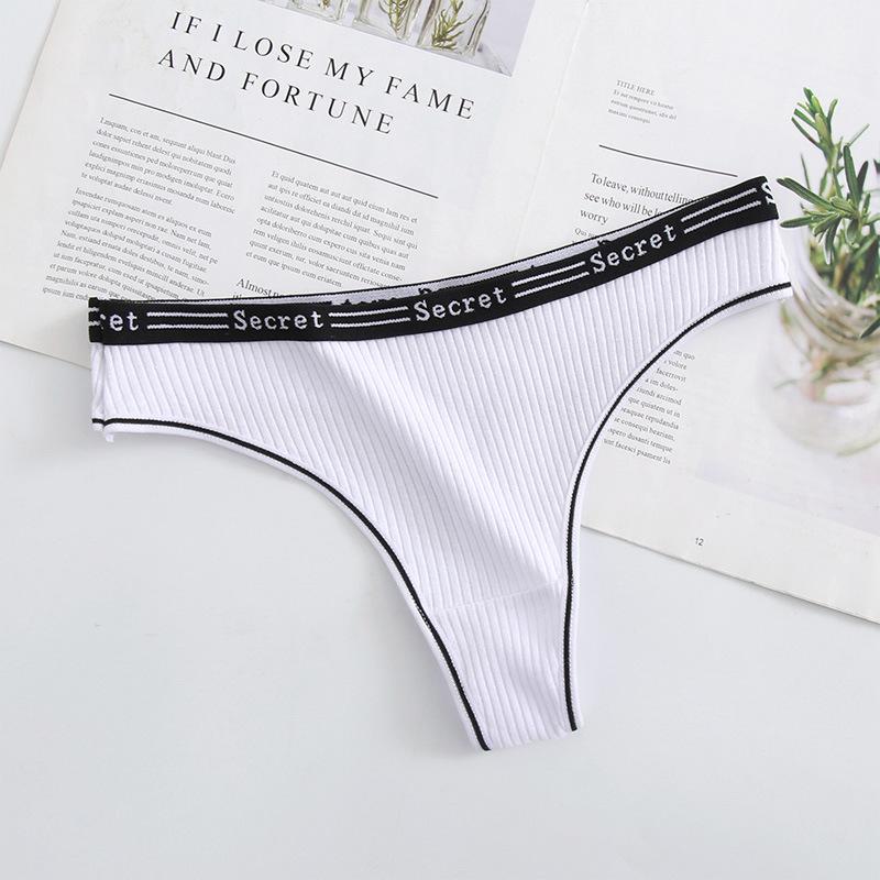 Women's Sexy Thong Thread Pure Cotton Crotch T Pants Women's Erotic Low Waist Underwear Panties
