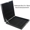 Tableware Box For Dinnerware Set Antioxidative Wooden Gift Box Cutlery Collection Case Gold Black Silver Storage Box