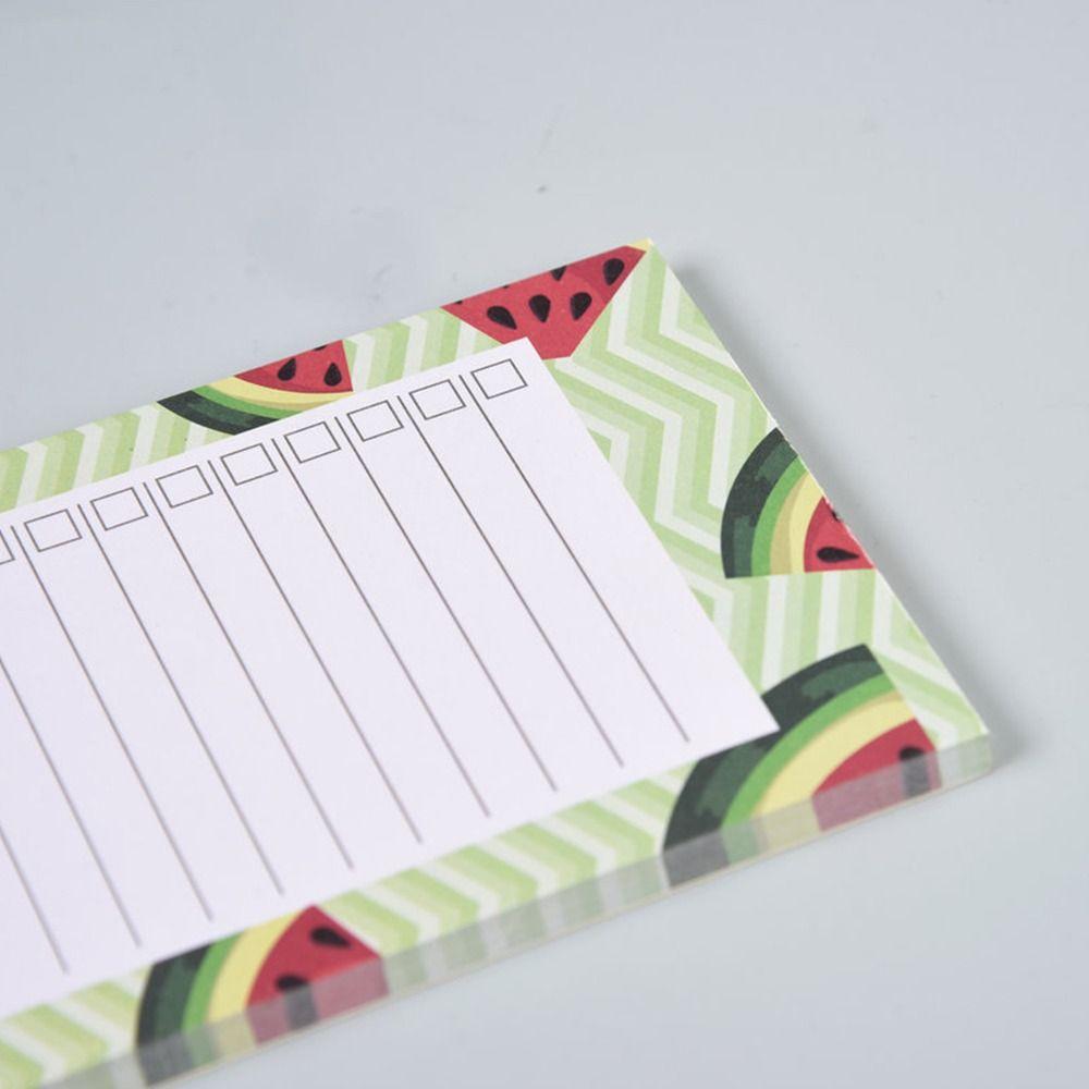 Stationery Office School Supplies Fruits Printed Pattern Memo Pad Plan Book Sticky Planner Note Pad