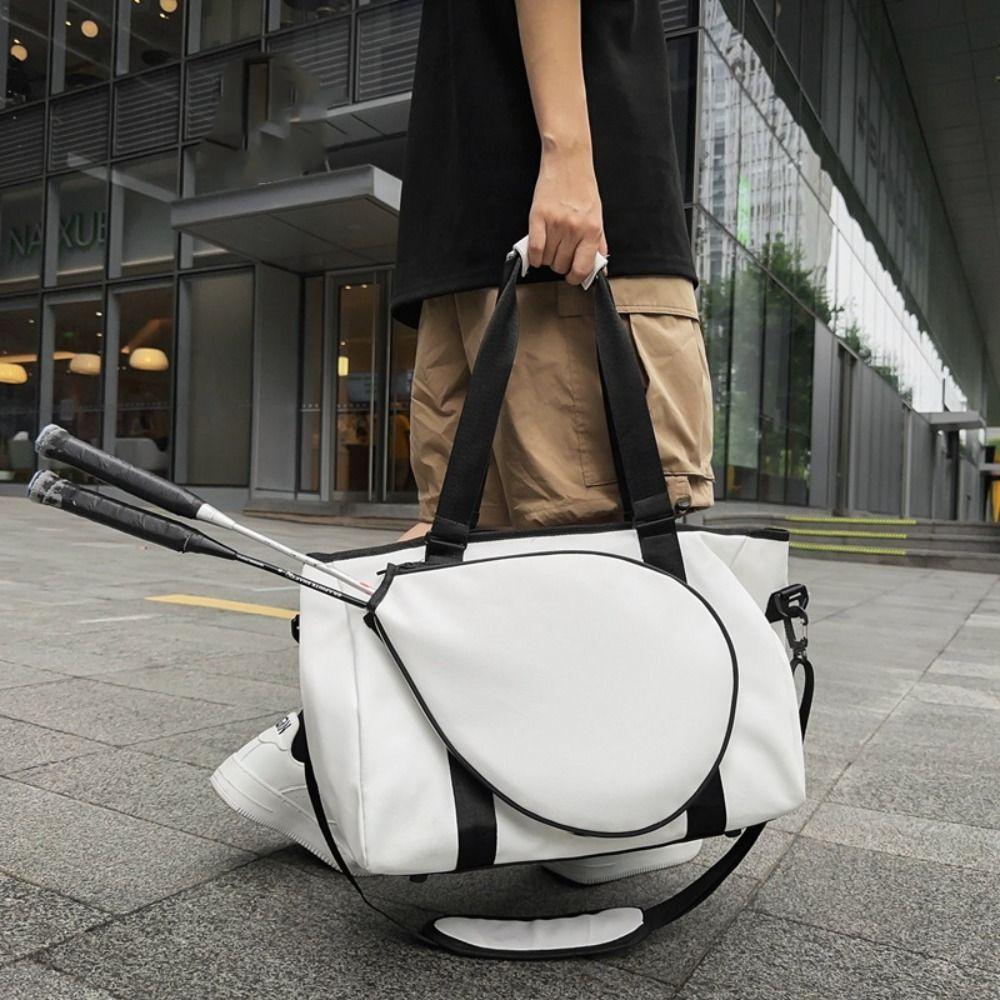 Large Capacity Tennis Racket Bag with Handle Sports Fitness Bag Tennis Shoulder Bag  Travel