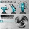 Indoor and Outdoor Construction Fan For Makita/Bosch 14.4V-18V Li-ion Battery AC/DC Power Tool Fan UK/US/EU Plug Brushless Motor