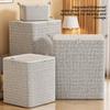 Cotton Comforter Storage Bag With Sealable Zipper For Bedroom Organization