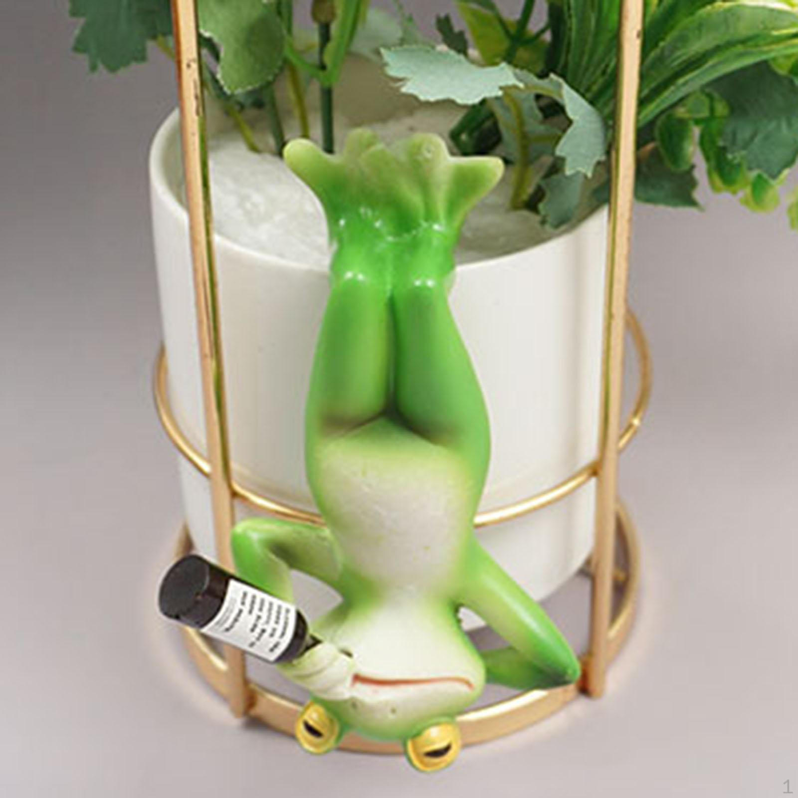 

Статуэтки лягушек, пьющих пиво, смоляные украшения, креативные легкие поделки, украшения для горшечных бонсай B