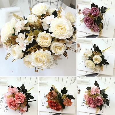 Flowers Artificial Flowers For Wedding Home Hydrangea Peony Rose