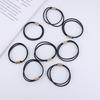 Durable Black Elastic Hair Tie - Seamless, Thick & Thin Options