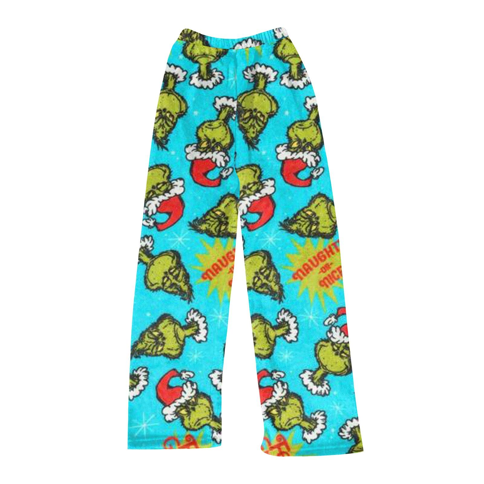 

Женские брюки с принтом Повседневные брюки L циан