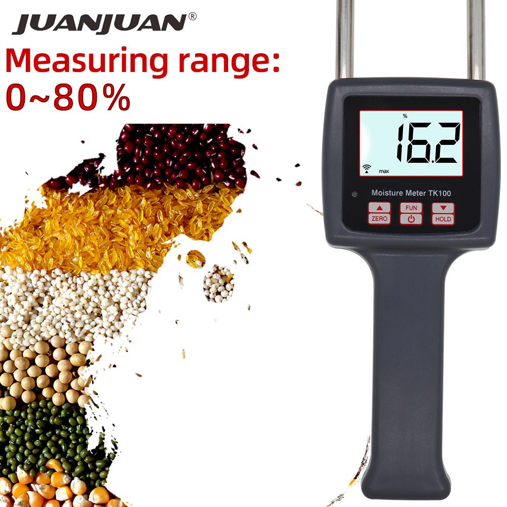 Soil Humidity Moisture Tester Portable Digital Grain Moisture Meter Corn Rice Soybean Peanut Sorghum with Measuring Prob