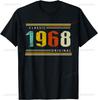 Vintage 1968 Limited Edition 57th Birthday Gifts 57 Year Old T-Shirt Graphic T Shirts Casual Mens Clothing Camiseta Hombre