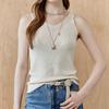 MAXZA V Neck sleeVeless Knit Top Blue Zd06qk020on