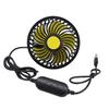 USB Powered Car Fan Air Circulation Fan for Vehicle Chair Rear Headrest 360 Degree Rotatable Head 18ft/s 3500RPM Car Cooling Fan