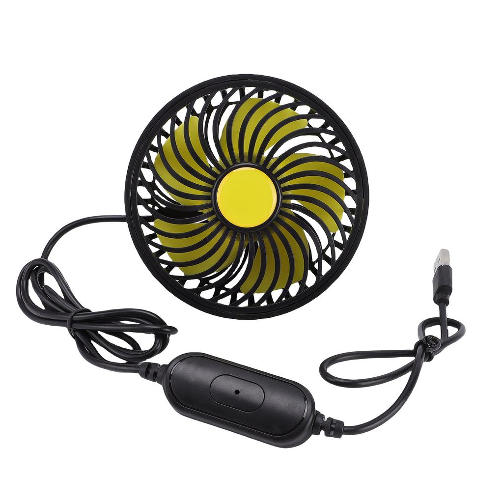 USB Powered Car Fan Air Circulation Fan for Vehicle Chair Rear Headrest 360 Degree Rotatable Head 18ft/s 3500RPM Car Cooling Fan
