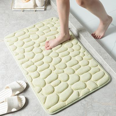 Pebble Embossed Carpet Durable Door Mat Minimalist Style Absorbent Foot Mat Bathroom Anti Slip Mat Cute Floor Mat