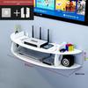 Wall-Mounted Wireless Router Shelf & Cable Organizer for Living Room