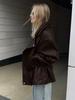 European & American Women's Motorcycle-Style Leather Parka Jacket 2025