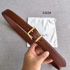 New 3.5cm high-quality first-layer cowhide MIU belt decorative buckle with jacket pants leather belt