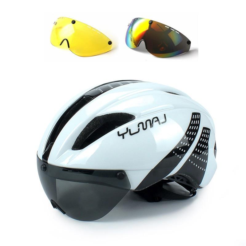 YUMAJ Aero Leichter Fahrradhelm Rennrad Fahren Halbschalen-Design CE CPSC Zertifiziert Schwarz Rot M/L