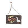 Porch Goose Hanging Sign Weather-proof Outdoor Garden Patio Yard Goose Statue Halloween Christmas Welcome Decorative Plaque
