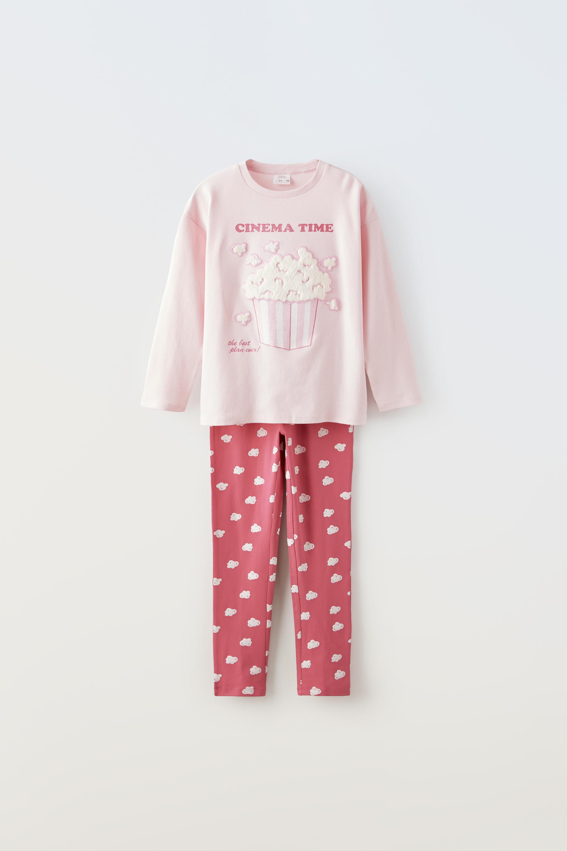 

6-14 ЛЕТ/ПИЖАМА С ПОПКОРНОМ ИСКУССТВЕННОГО МЕХА