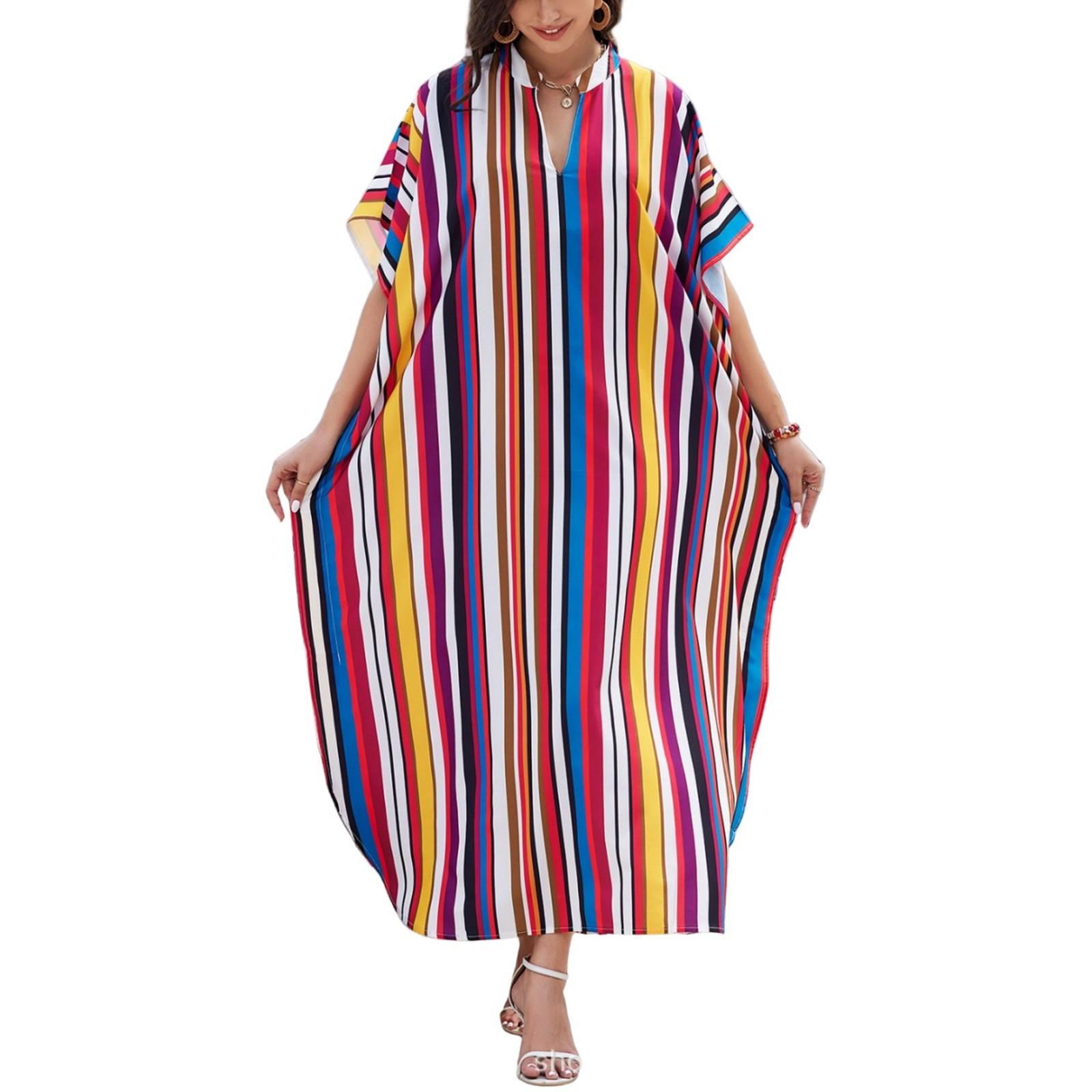 

Пляжная накидка с красочным цветочным принтом, свободный халат для отдыха, бикини, рубашка от солнца One Size