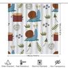 Snail Bathroom Shower Curtain Decorative Pattern Waterproof Polyester Modern Home Decoration