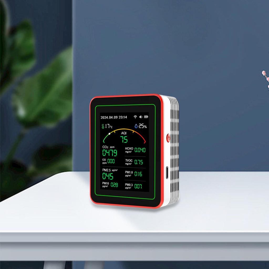 Air Quality Meter Temperature Display Analyzer for Office Home Warehouse