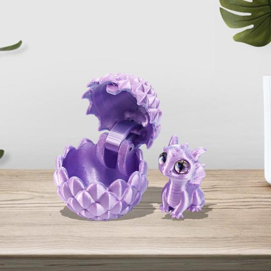 Ovo de Dragão Impresso em 3D com Dragão Dentro Ovo de Dragão Misterioso Brinquedo Fidget Colecionável de Fantasia Presentes para Recheio de Cesta de Páscoa Decoração para Casa e Escritório