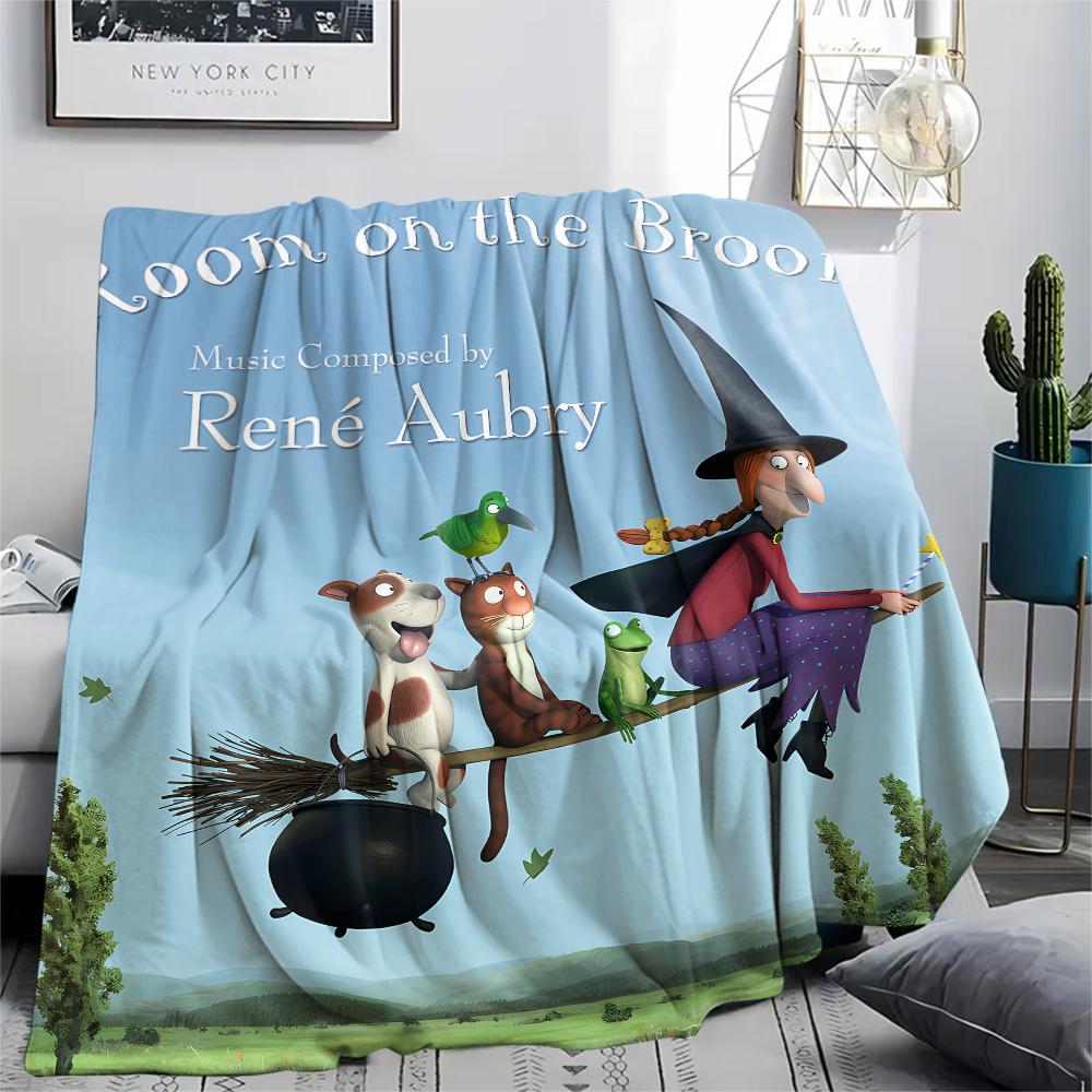 Room onthe Broom Fraggle Rock Print Flannel Blanket,High quality Comfortable for All Seasons,Home Decor,Warmth and Comfort,Perfect for Christmas Gifts