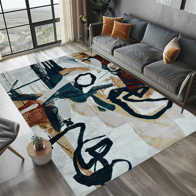 

Abstract Art Floor Mat Ink Texture Pattern Non Slip Carpet for Living Room Bedroom Modern Art Studio Luxury Decor Space 40x60cm