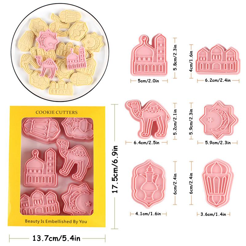 Forma na sušenky Eid Mubarak Ramadán Kareem Dekorace Camel Moon Hvězda Hrad Vykrajovátka na sušenky Islámský muslimský festival Party Doplňky