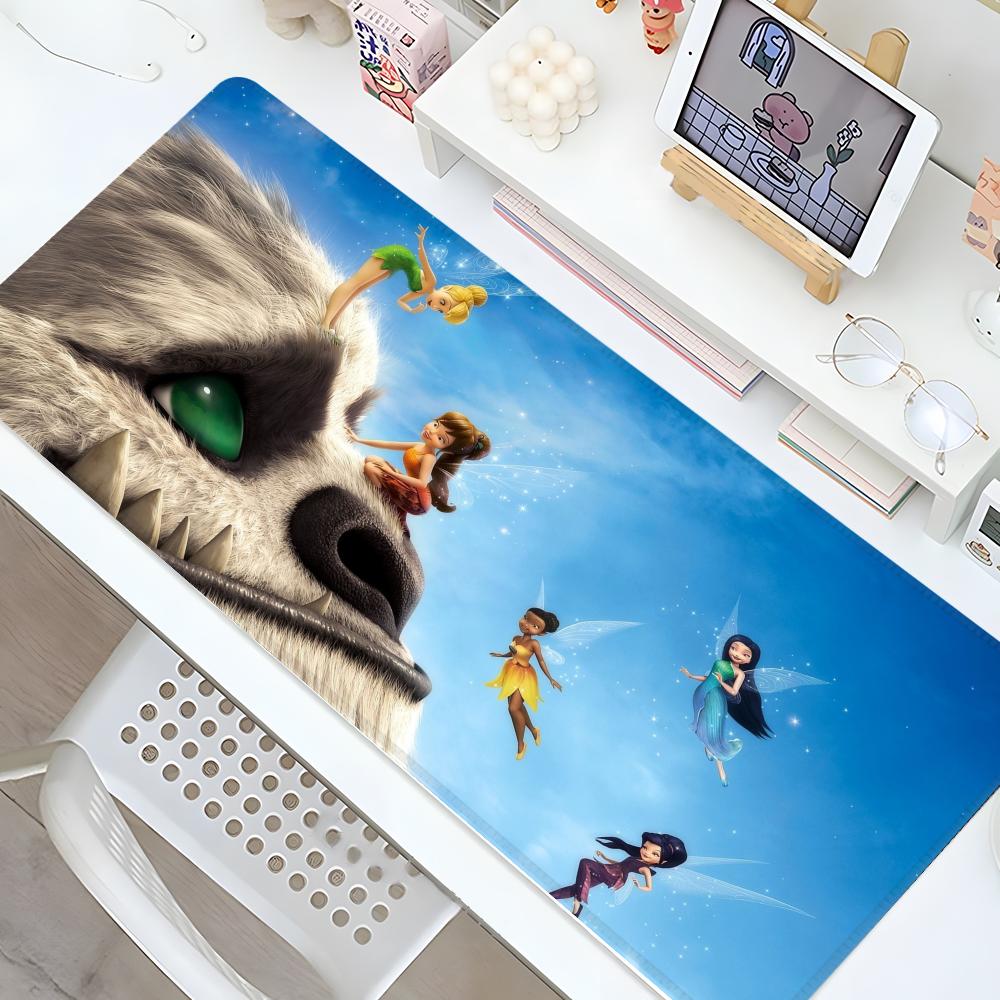 tinker bell Mouse Pad Gaming Locking Edge Big Computer Gamer Large Rubber Art Mousepad Laptop Valorant Desk Mat