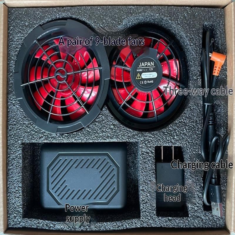 12V Cooling Air Conditioner Workwear Adjustable Fan Long Endurance Battery Full Set for Outdoor Exhibition Staff