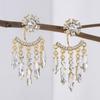 Vintage Ethnic Style Drop Earrings With Crystal For Women Spring