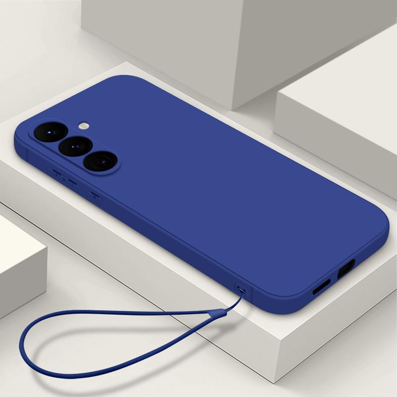 Мягкий силиконовый чехол-шнурок для Samsung Galaxy S26 S25 S23 S24 S22 Ultra Plus A57 A17 A56 A55 A54 A25 S25 S24 S23 FE Samsung S26 Plus gray
