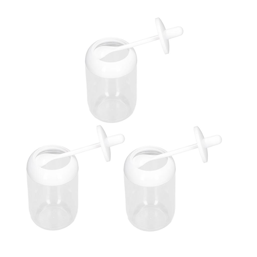 3PCS Seasoning Box with Spoon Transparent Spice Bottle Sealed Spice Container for Kitchen