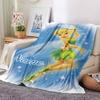 Custom Name Tinkerbell'S Magical Flight Flannel Blanket For Super Soft Cute Comfort Blanket For Travel Bedding Couch Sofa Blanket