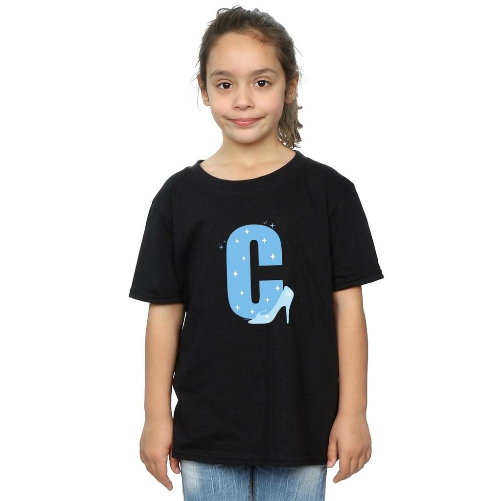 Disney Girls Alphabet C Is For Cinderella Cotton T-Shirt