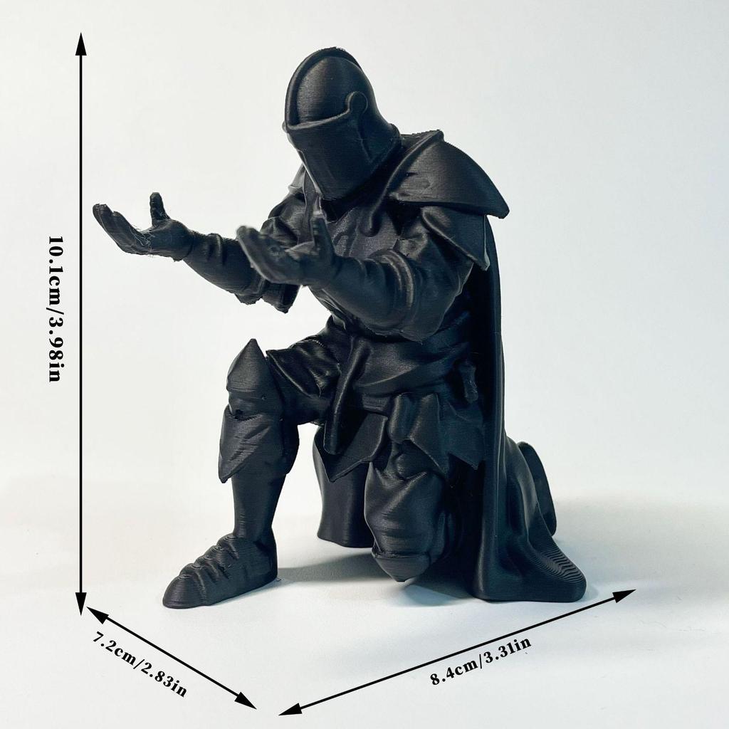 3D Printed Executive Knight Pen Holder - Armor Hero Desktop Decor Ornament