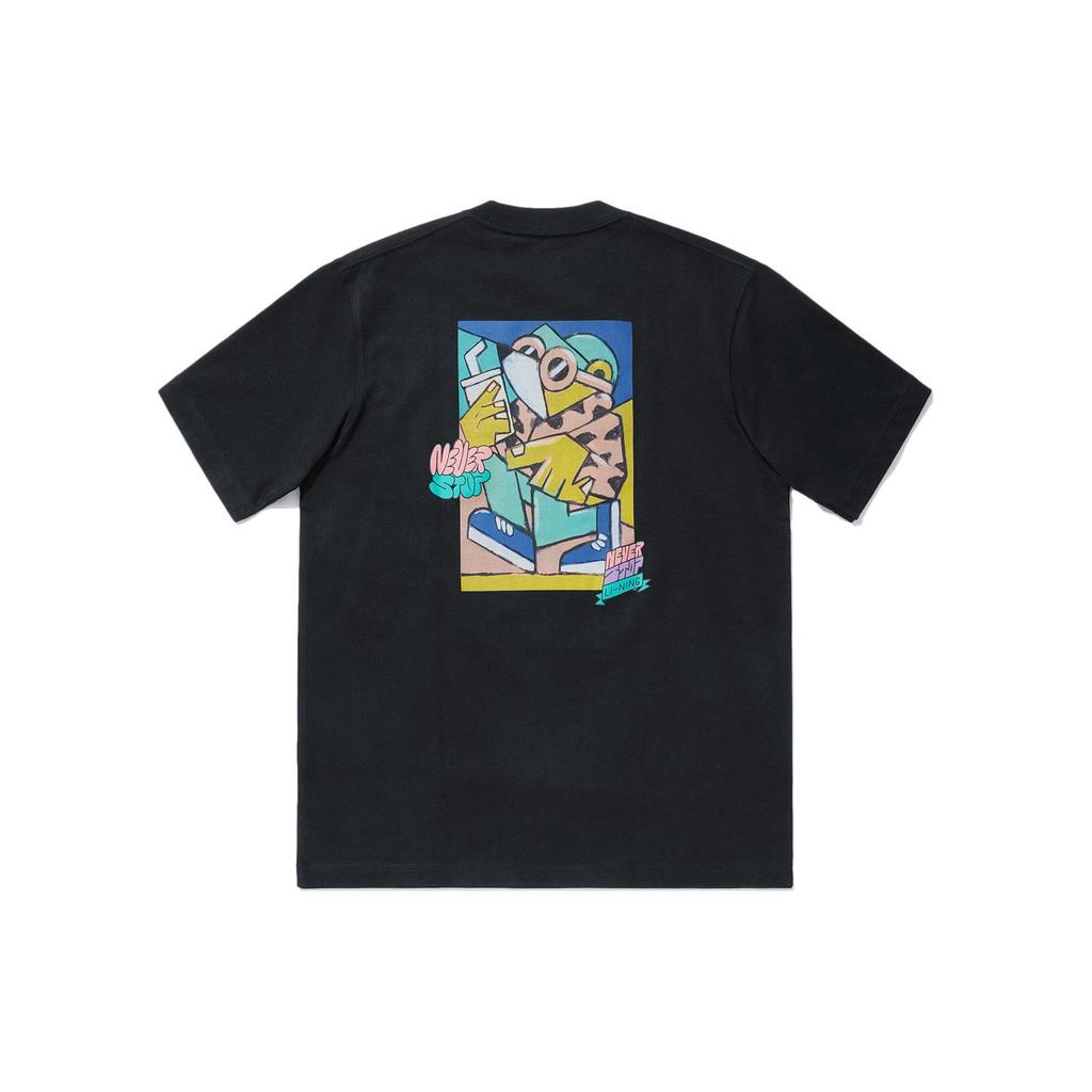 Li Ning X Pablo Ientile T Shirt Men's Black AHSU217-1