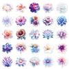 50PCS Flashing Flower Sticker Laser Plant Flower Creative Holographic Waterproof Decorative Phone Computer Sticker