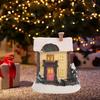 House Decoration LED Lights Christmas Town Scene Desktop Ornaments Figurines Buildings Battery