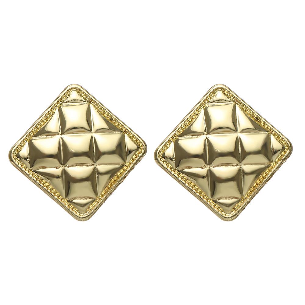 

Модные женские серьги-гвоздики в винтажном геометрическом квадратном ромбе в подарок