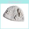 Flower Cap Knitted Winter Beanie Hat For Women Fashionable Gifts Breathable
