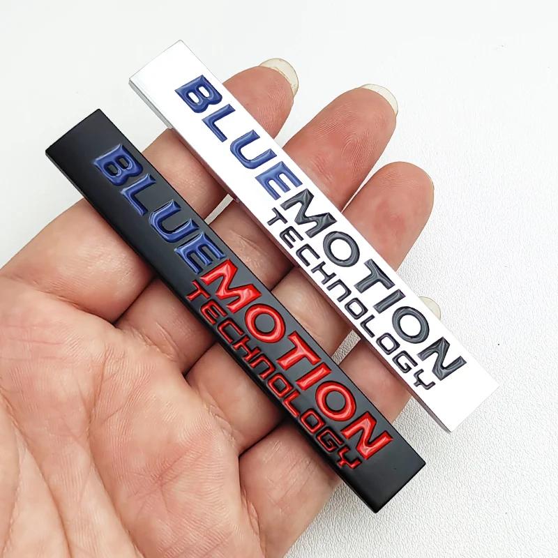 RUNTB1 3D Metal Bluemotion Logo Blue Motion Emblem Car Fender Badge Rear Trunk Sticker For VW Golf Polo Passat Jetta Tiguan Accessories