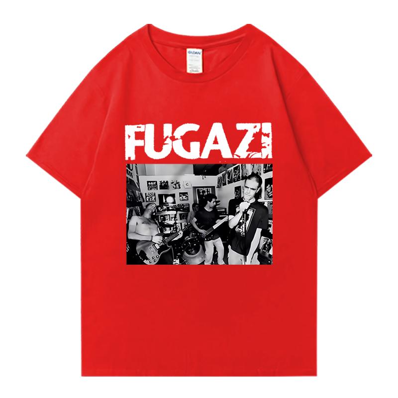 Trendy 2025 FUGAZI Band Graphic Oversized Tee Shirt Streetwear Men Women Summer Short Sleeve T-shirts 100% Cotton Popular Unisex