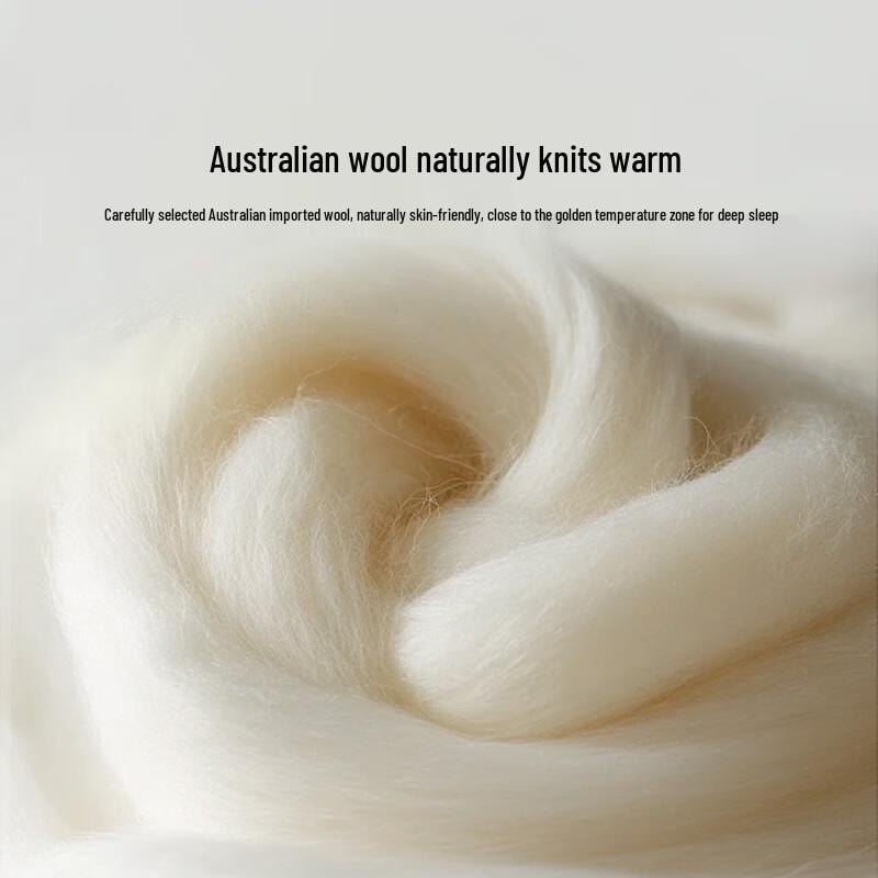 LUOLAI 100% Australian Wool Temperature Control Thickened Winter Quilt