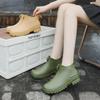 Men's & Women's Non-Slip, Waterproof Rain Boots - Fashionable, Warm, Velvet-Lined Rubber Shoes for Students and Outdoor Wear