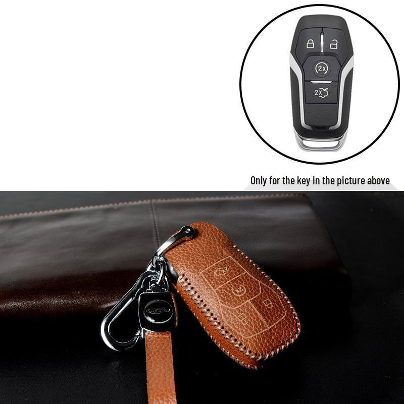 Cowhide Key Case for Lincoln MKX, MKZ, MKC, Taurus, and Mustang Explorer