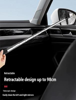 Versatile Car Wiper Plate - Stainless Steel Telescopic Strip for Rearview Mirror, Efficiently Defogs and Cleans Window Glass